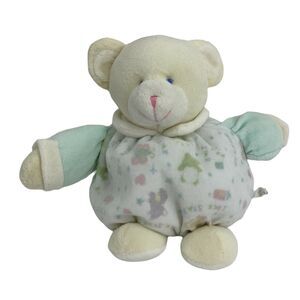 Vtg Baby 6" LUV N CARE 2002 Pale Yellow LUCKY STAR Bear Plush Lovey